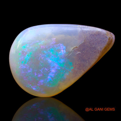 Natural Untreated Fire Opal Loose Gemstone Pear Cabochon From Australia 3.00 Cts 15x10x3 mm AD-693