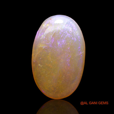 Natural Untreated Fire Opal Loose Gemstone Oval Cabochon From Australia 3.00 Cts 15x9x3 mm AD-696