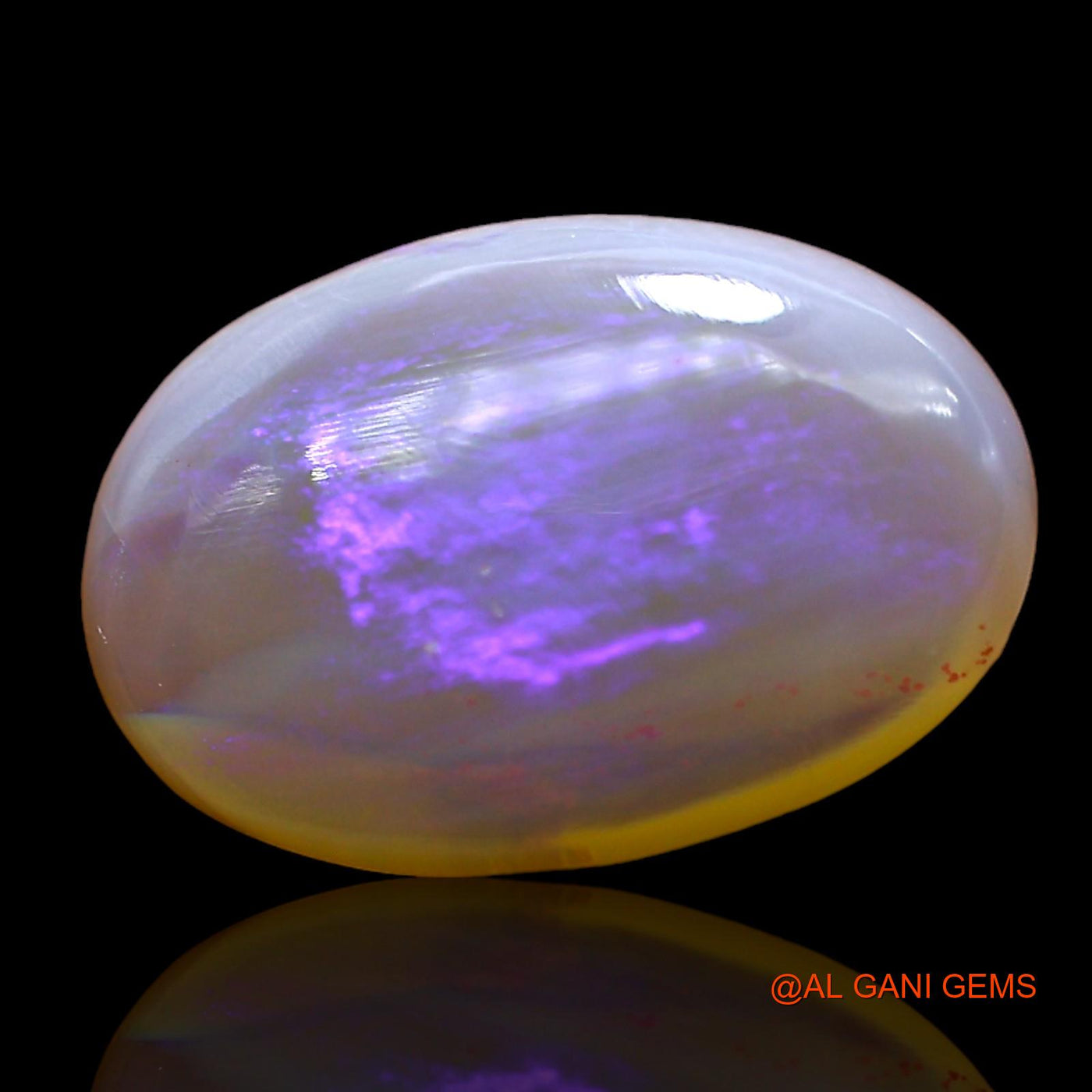 3.00 Cts Unheated Australian Fire Opal Loose Gemstone Oval Cabochon Natural 14x10x3 mm AD-697