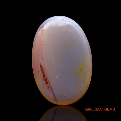 3.00 Cts Unheated Australian Fire Opal Loose Gemstone Oval Cabochon Natural 14x10x3 mm AD-697