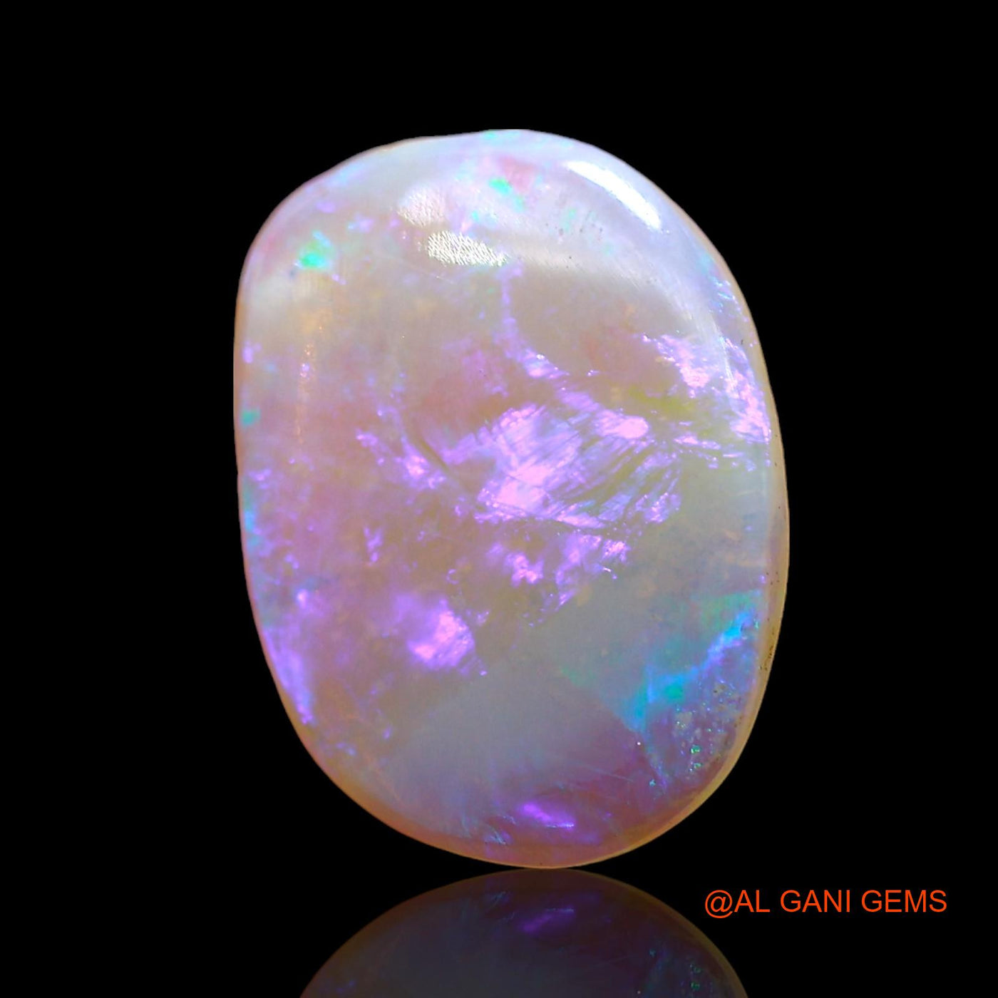Natural Fire Opal Gemstone 2.00 Cts Loose Fancy Cabochon From Australia 14x10x2 mm AD-699