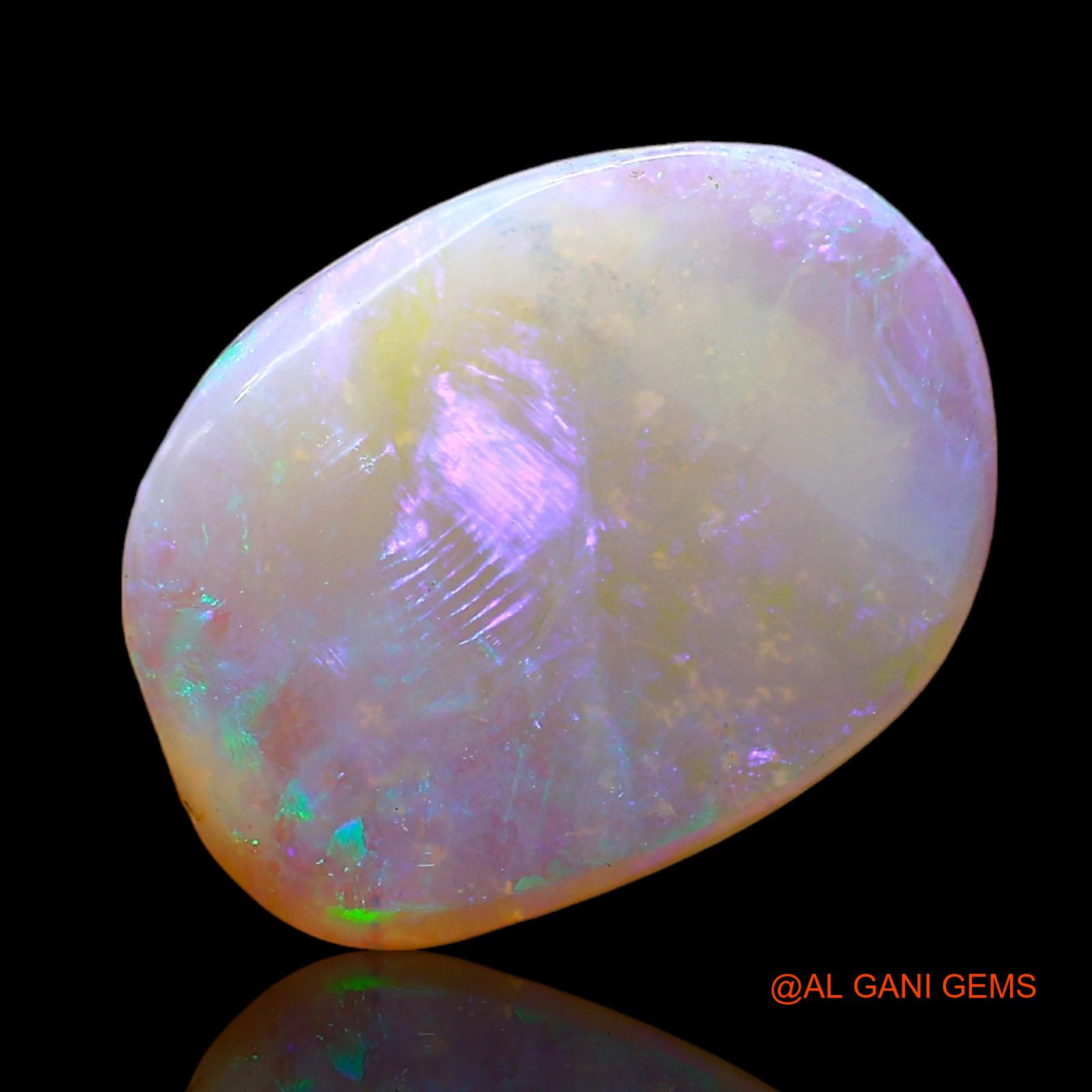 Natural Fire Opal Gemstone 2.00 Cts Loose Fancy Cabochon From Australia 14x10x2 mm AD-699