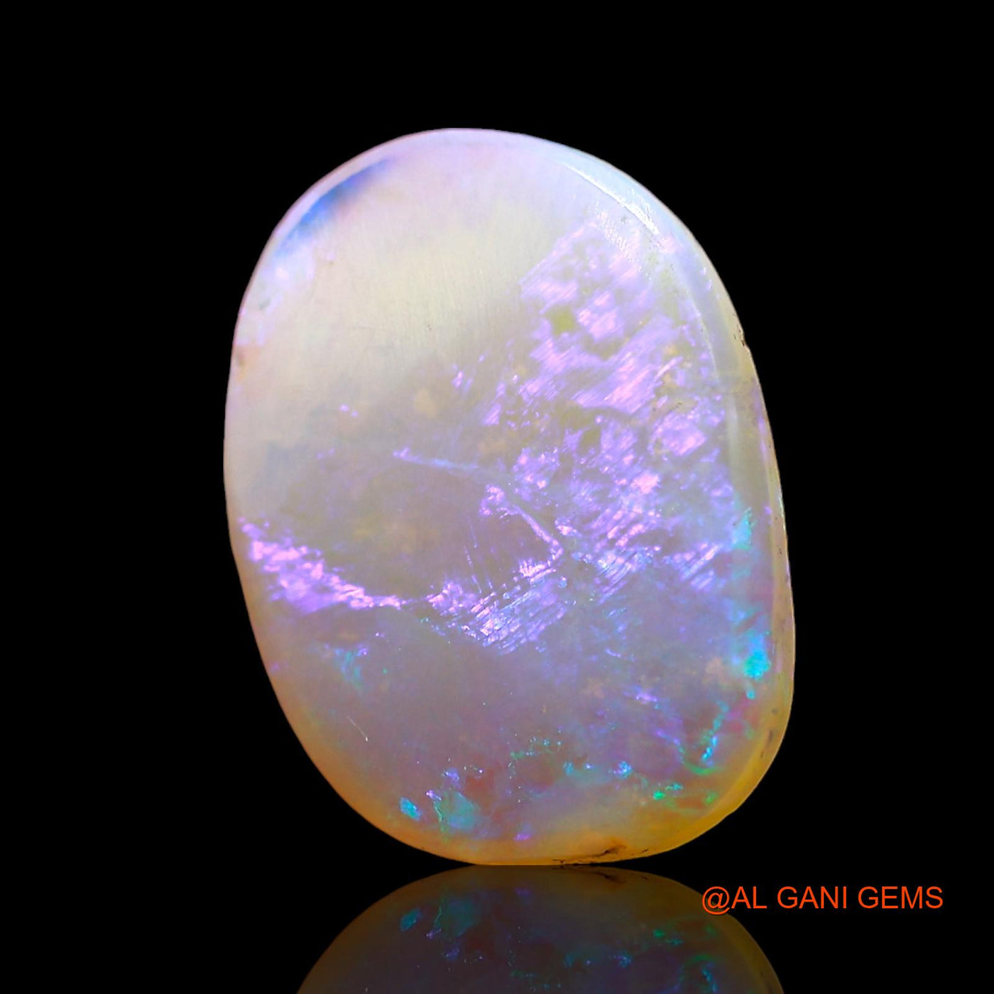 Natural Fire Opal Gemstone 2.00 Cts Loose Fancy Cabochon From Australia 14x10x2 mm AD-699