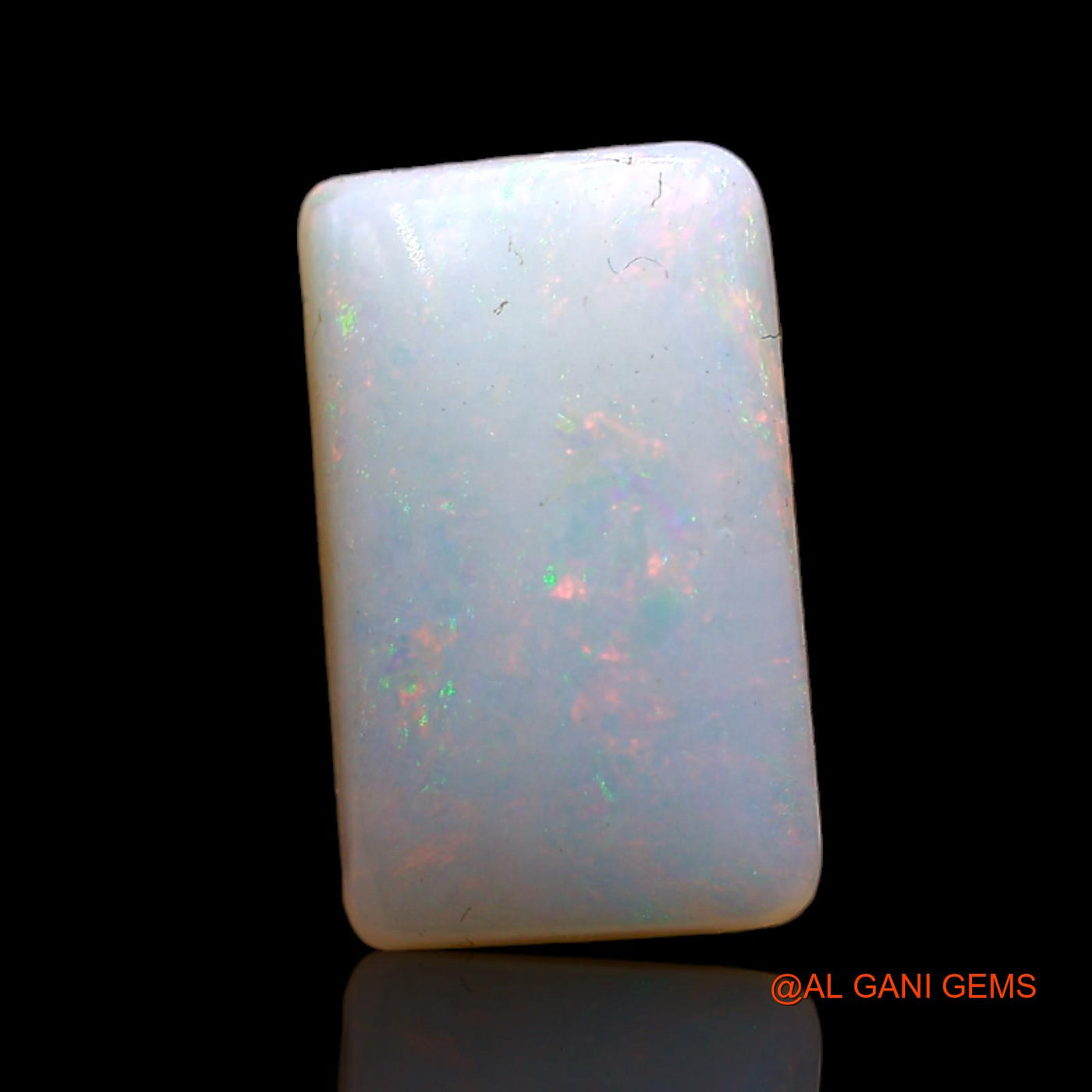 Natural Fire Opal Gemstone 3.00 Cts Loose Square Cabochon From Australia 13x8x3 mm AD-69