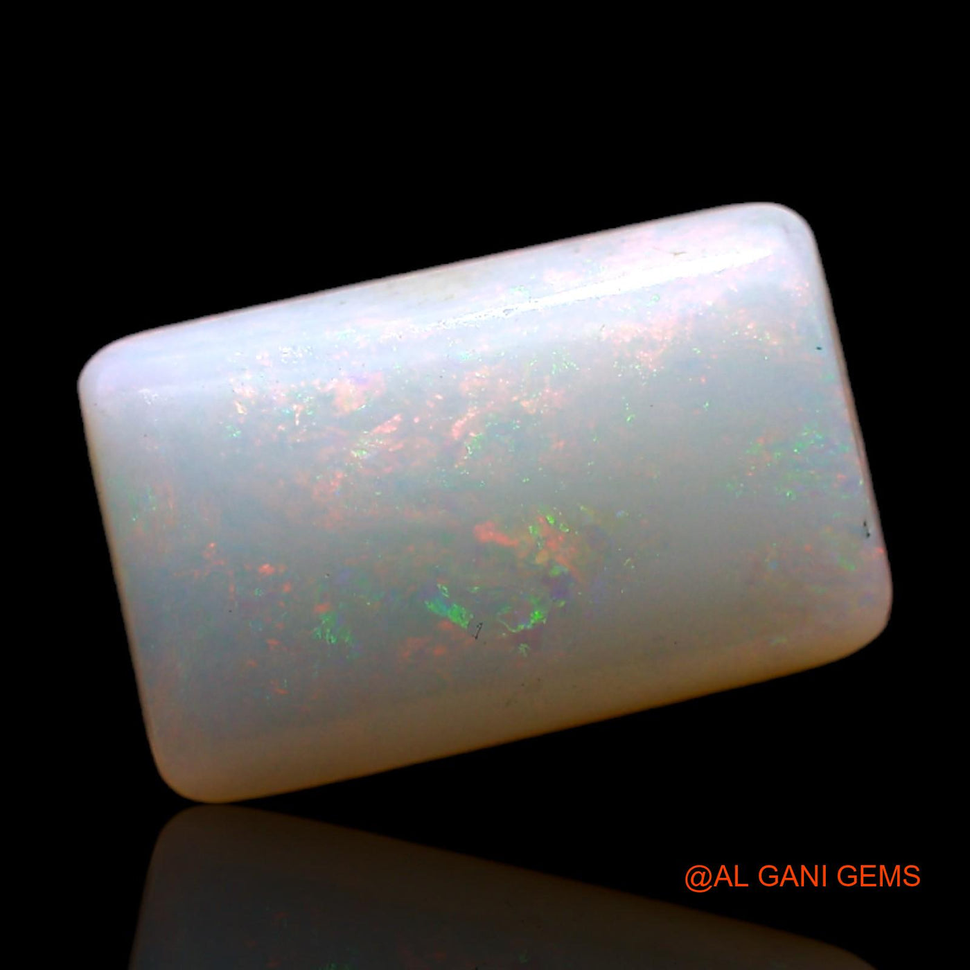 Natural Fire Opal Gemstone 3.00 Cts Loose Square Cabochon From Australia 13x8x3 mm AD-69