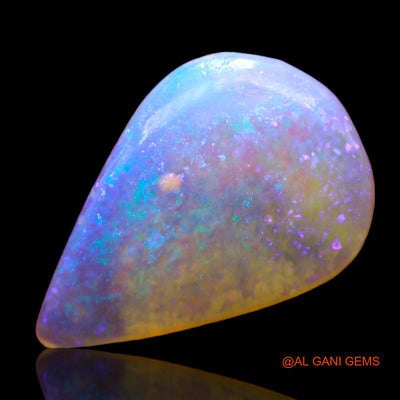 2.00 Cts Natural Australian Fire Opal Loose Gemstone Pear Cabochon 14x10x2 mm AD-702