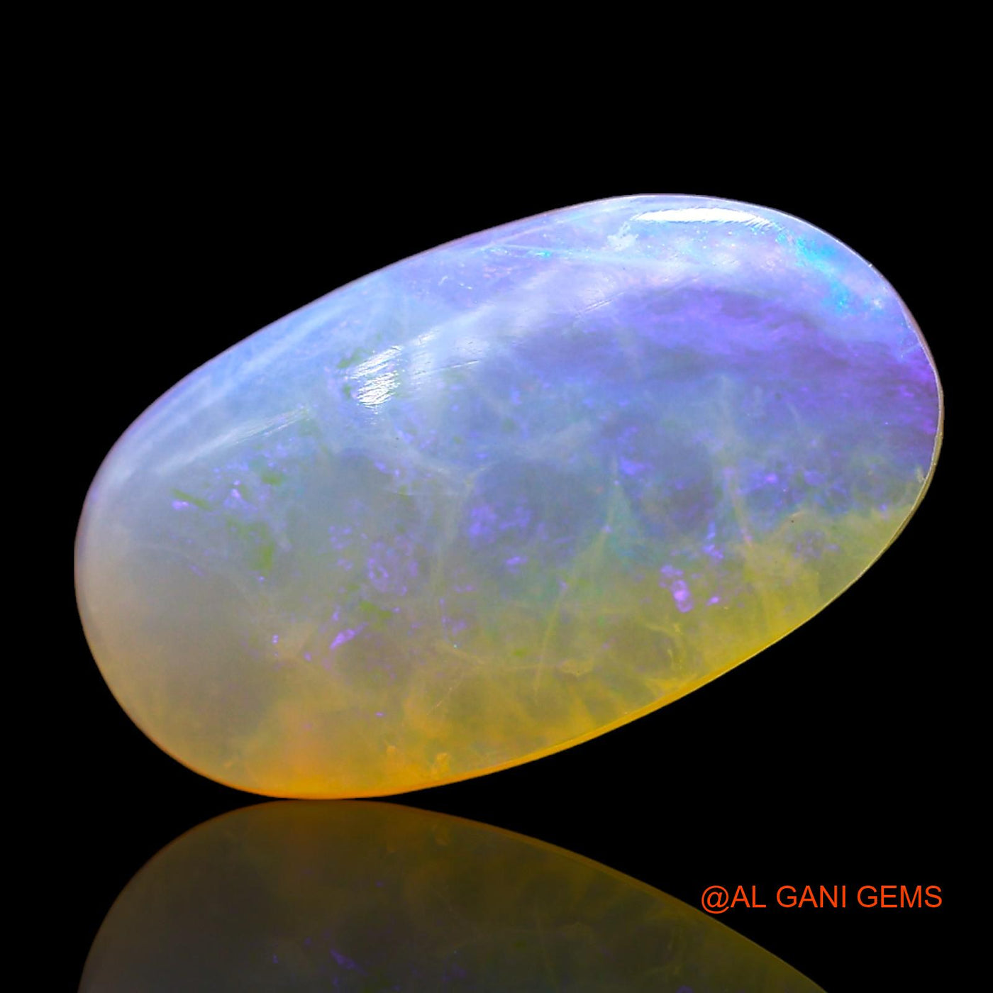 3.00 Cts Natural Australian Fire Opal Loose Gemstone Oval Cabochon 15x8x4 mm AD-703