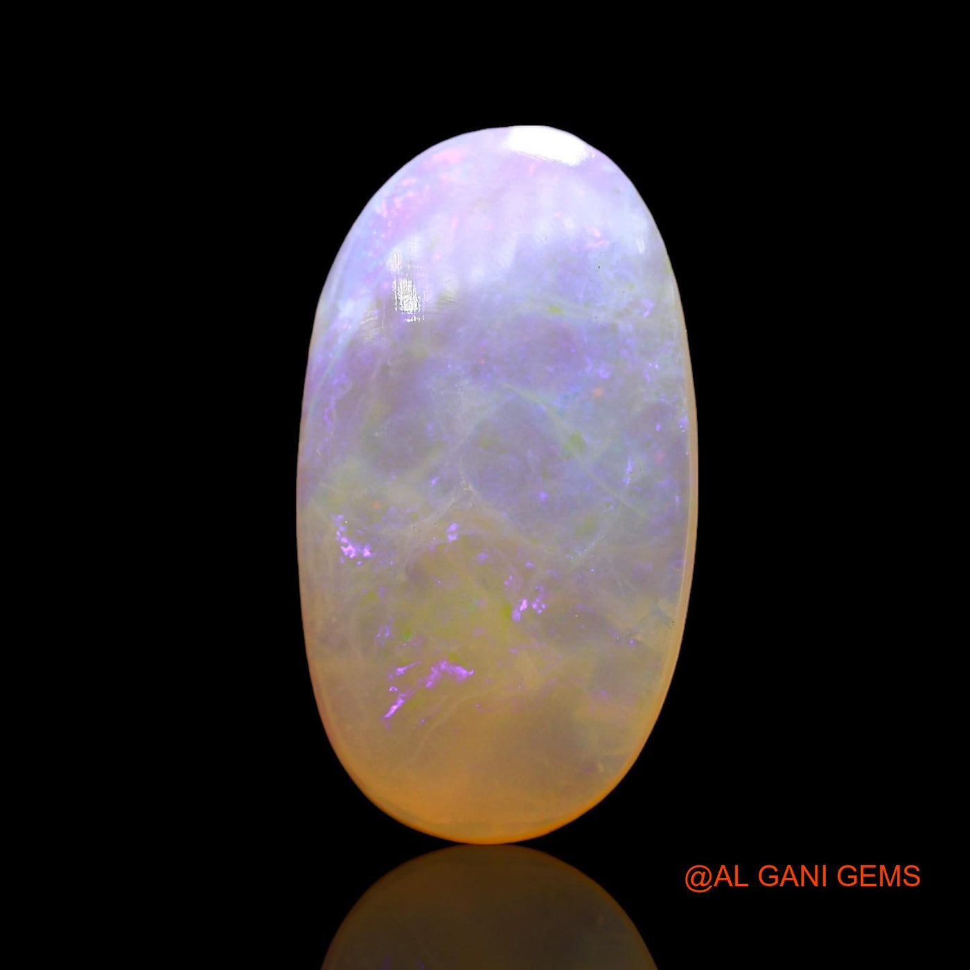 3.00 Cts Natural Australian Fire Opal Loose Gemstone Oval Cabochon 15x8x4 mm AD-703