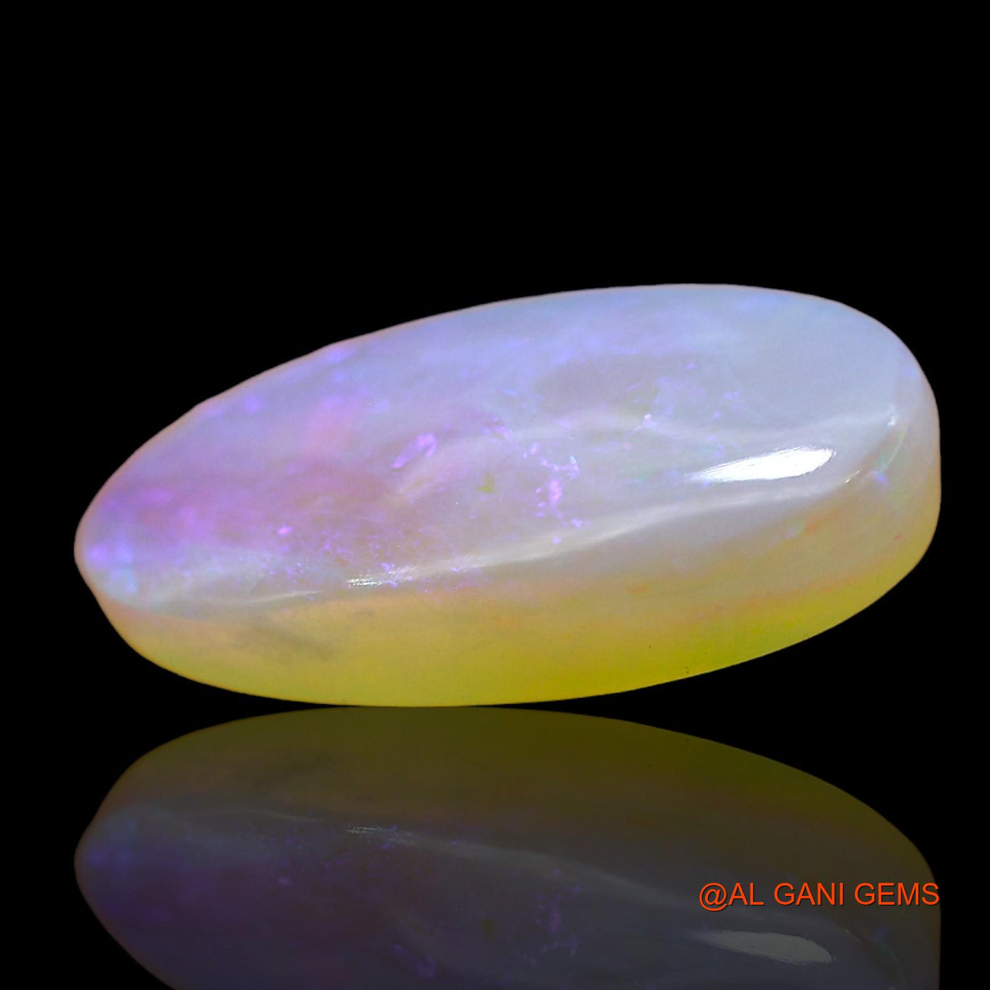 3.00 Cts Natural Australian Fire Opal Loose Gemstone Oval Cabochon 15x8x4 mm AD-703