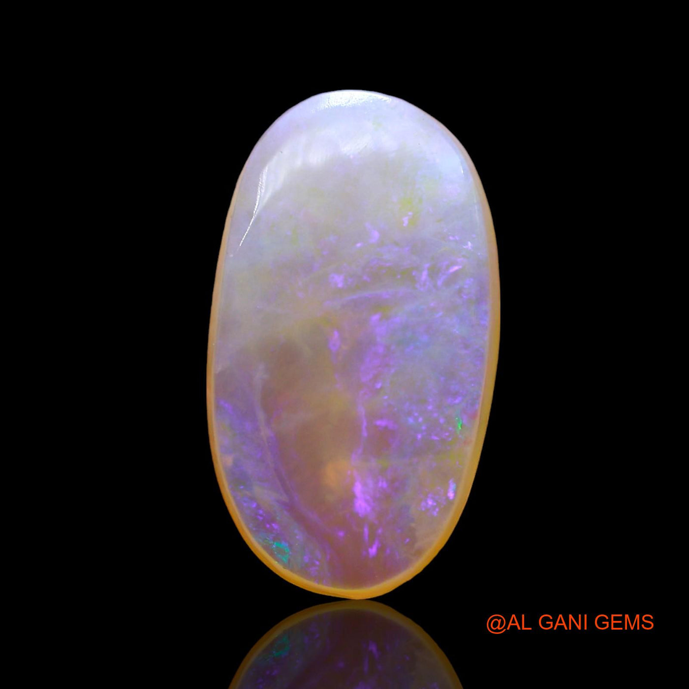 3.00 Cts Natural Australian Fire Opal Loose Gemstone Oval Cabochon 15x8x4 mm AD-703