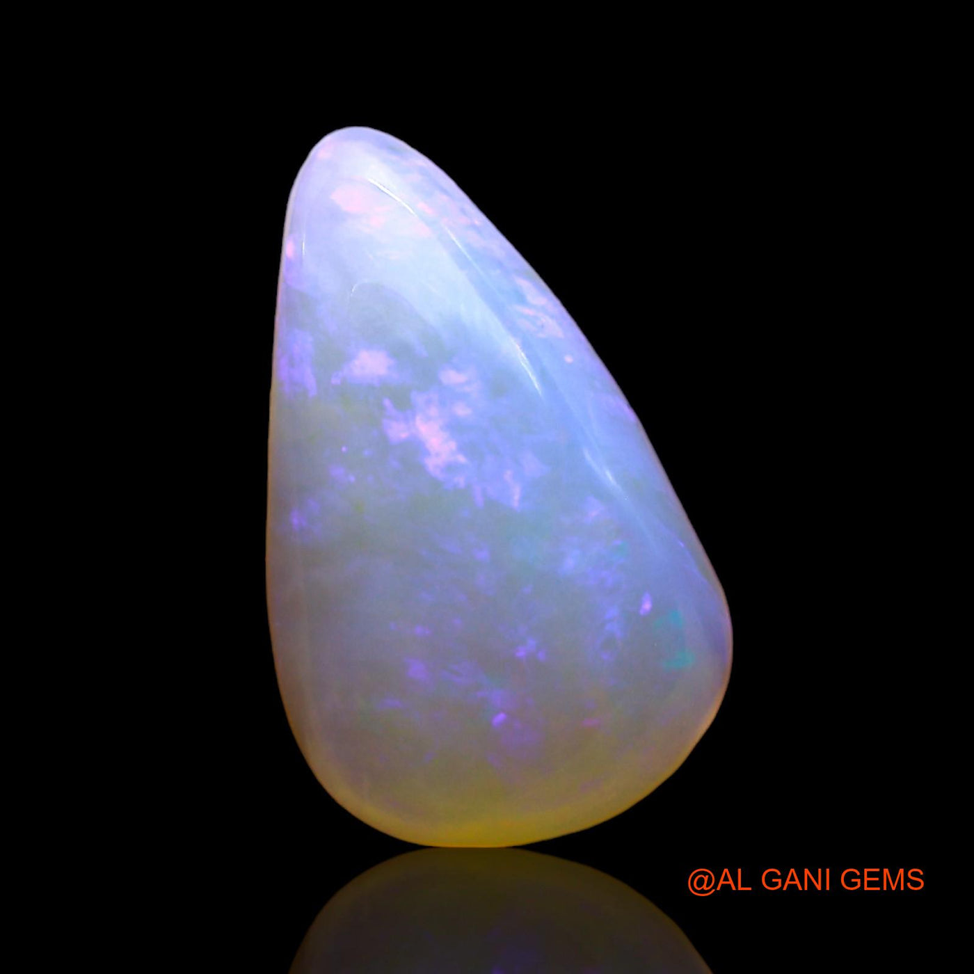 4.00 Cts Natural Australian Fire Opal Loose Gemstone Pear Cabochon 15x9x4 mm AD-704