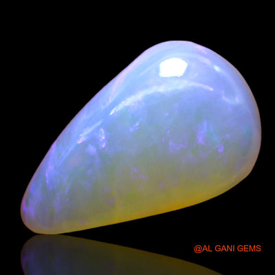 4.00 Cts Natural Australian Fire Opal Loose Gemstone Pear Cabochon 15x9x4 mm AD-704