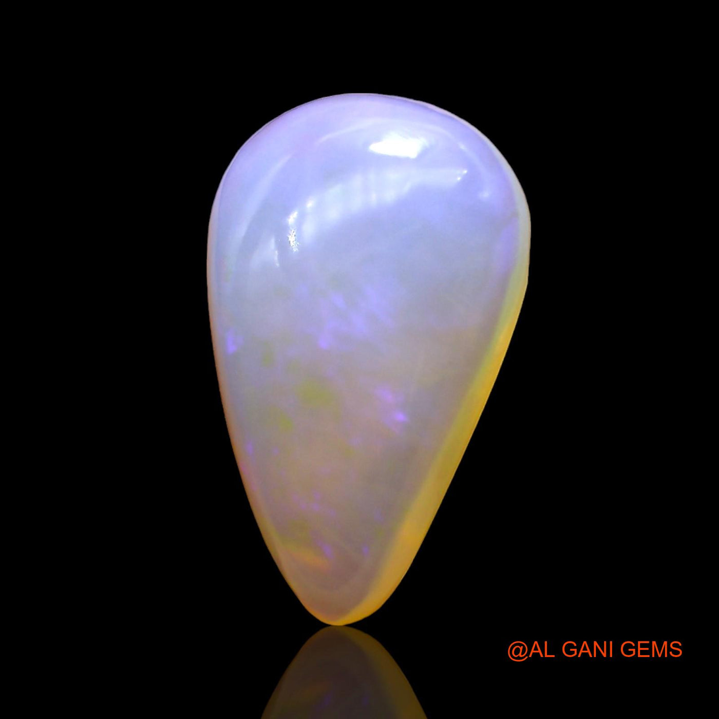4.00 Cts Natural Australian Fire Opal Loose Gemstone Pear Cabochon 15x9x4 mm AD-704