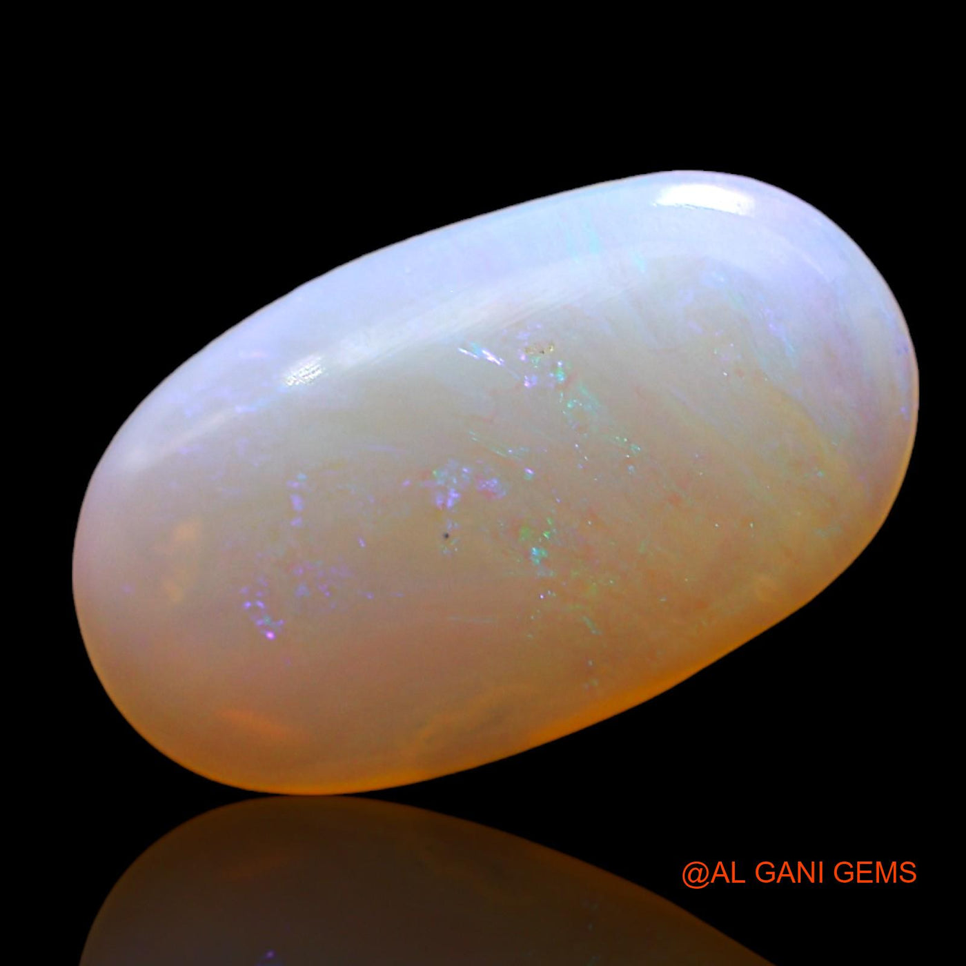 Natural Fire Opal Gemstone 2.00 Cts Loose Oval Cabochon From Australia 15x8x2 mm AD-707
