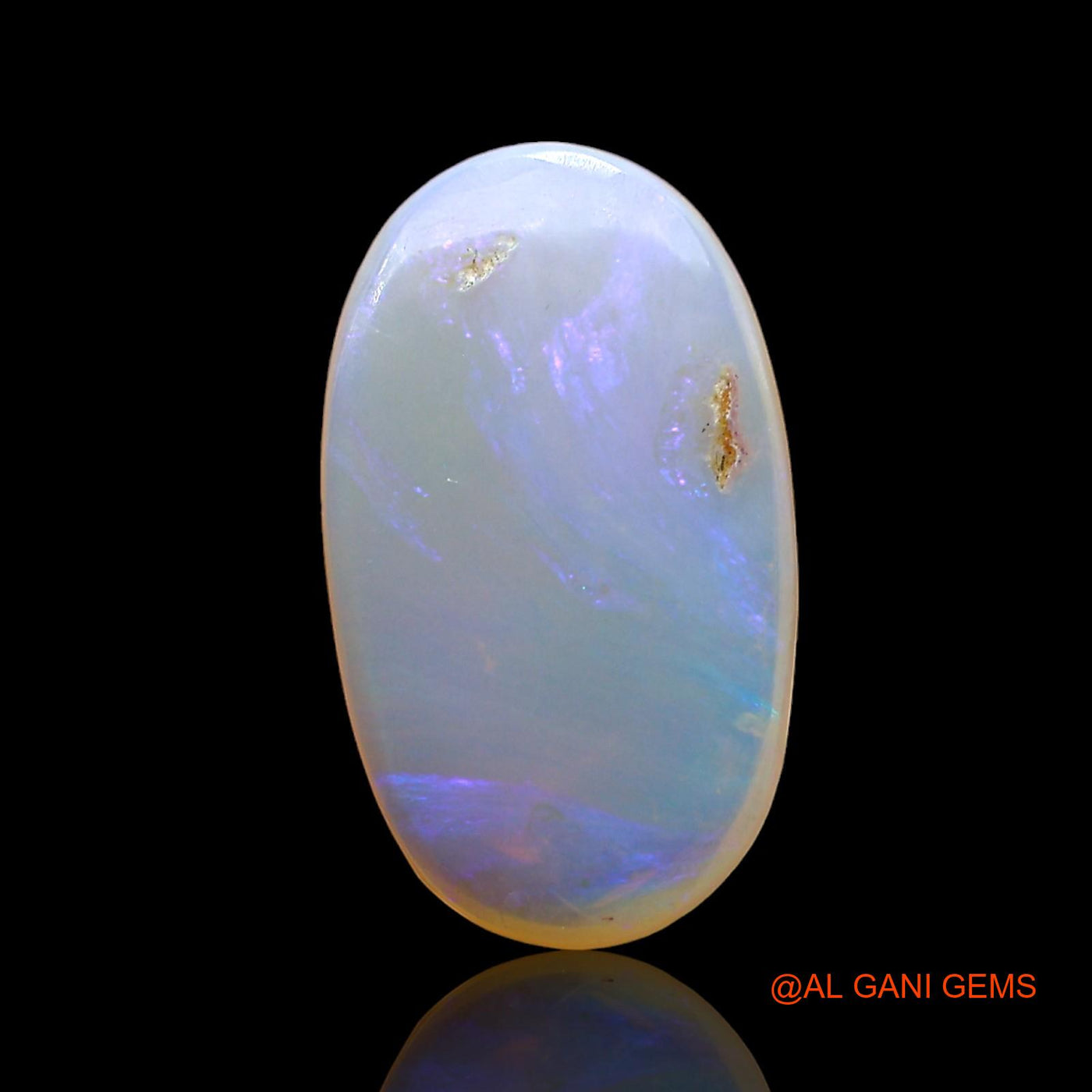 Natural Fire Opal Gemstone 2.00 Cts Loose Oval Cabochon From Australia 15x8x2 mm AD-707