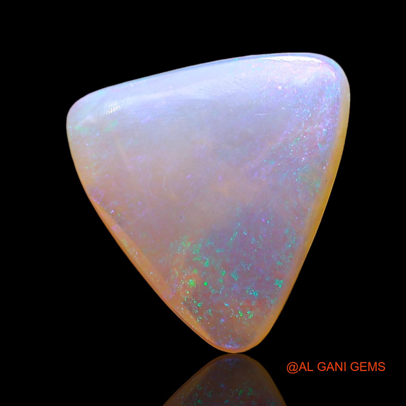 2.00 Cts Unheated Australian Fire Opal Loose Gemstone Trillion Cabochon Natural 12x11x2 mm AD-708