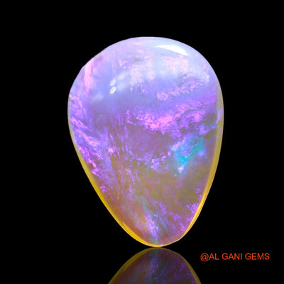2.00 Cts Natural Australian Fire Opal Loose Gemstone Pear Cabochon 13x10x3 mm AD-709