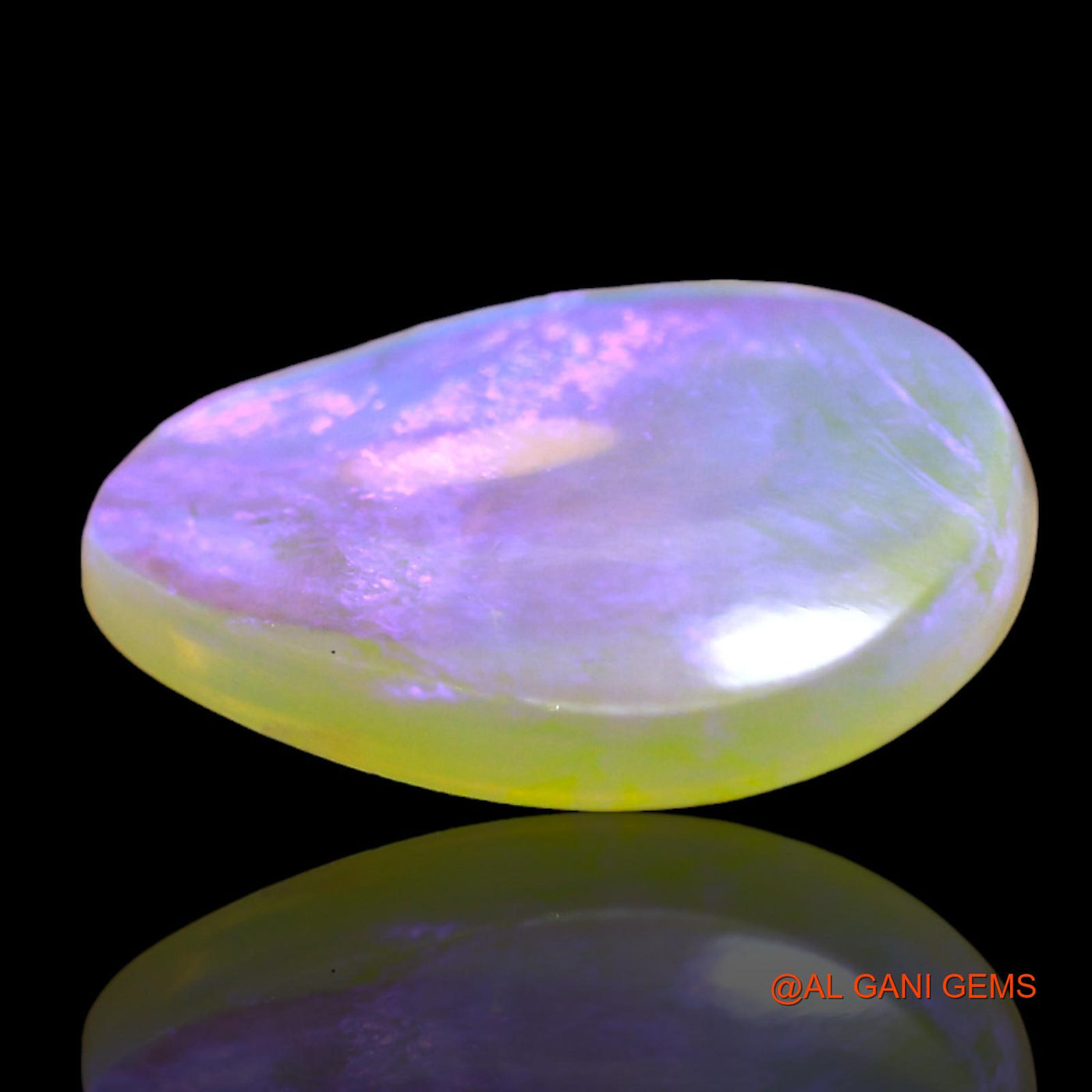 2.00 Cts Natural Australian Fire Opal Loose Gemstone Pear Cabochon 13x10x3 mm AD-709