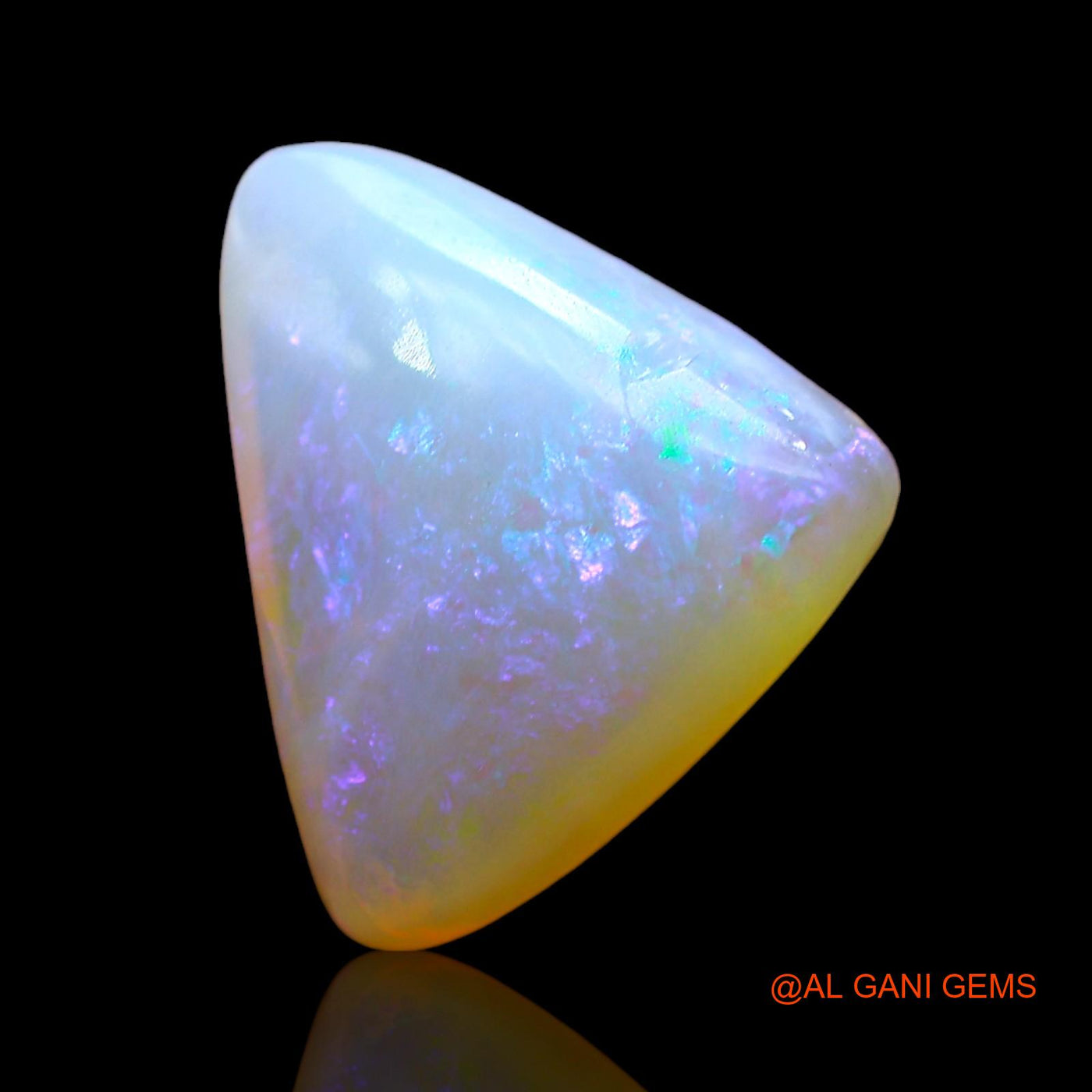 4.00 Cts Natural Australian Fire Opal Loose Gemstone Trillion Cabochon 11x10x5 mm AD-710