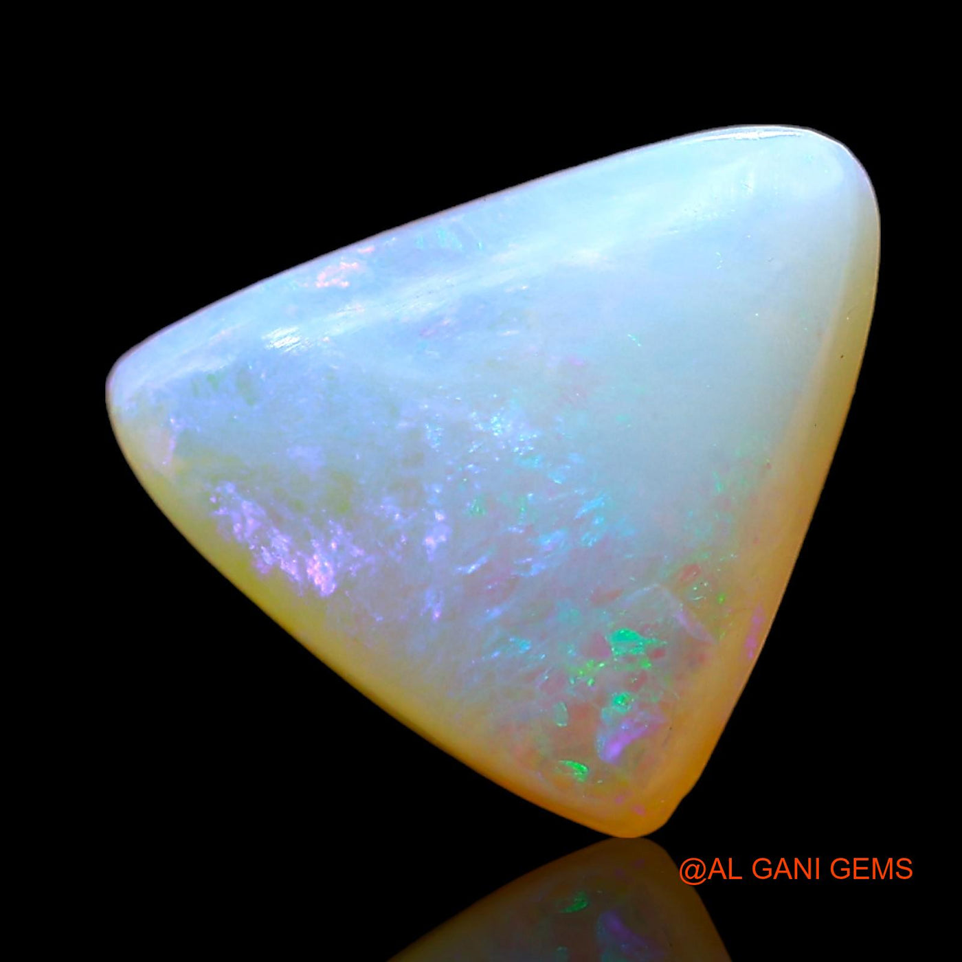 4.00 Cts Natural Australian Fire Opal Loose Gemstone Trillion Cabochon 11x10x5 mm AD-710