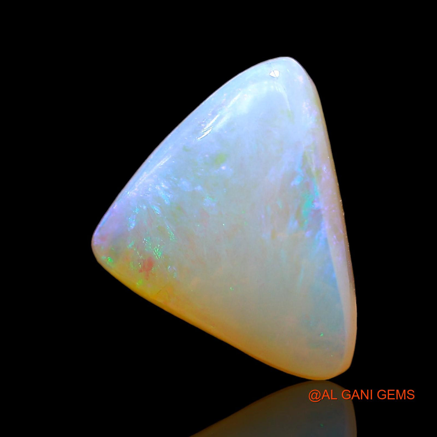 4.00 Cts Natural Australian Fire Opal Loose Gemstone Trillion Cabochon 11x10x5 mm AD-710