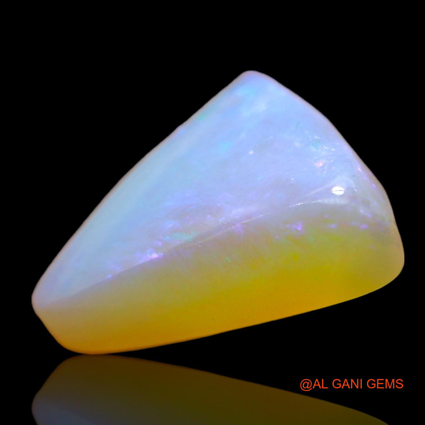 4.00 Cts Natural Australian Fire Opal Loose Gemstone Trillion Cabochon 11x10x5 mm AD-710