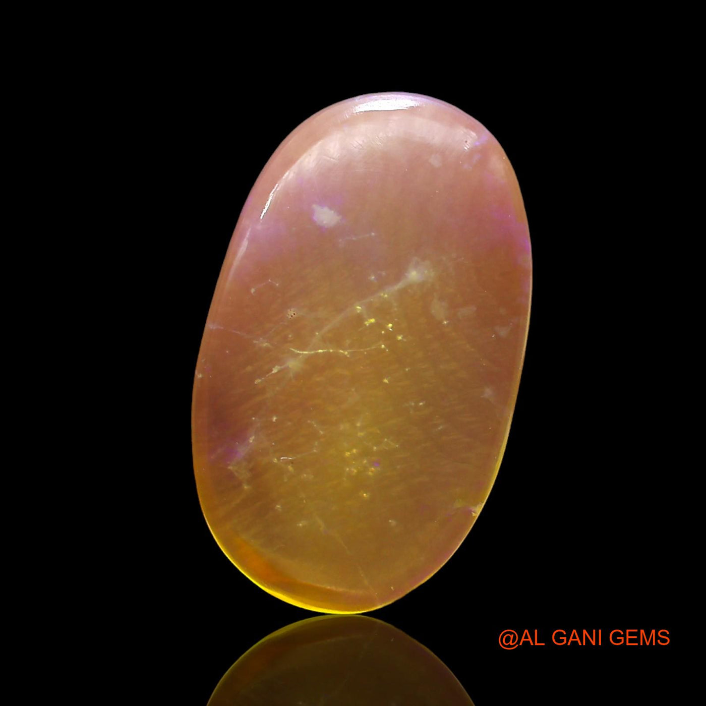 2.00 Cts Unheated Australian Fire Opal Loose Gemstone Oval Cabochon Natural 15x9x2 mm AD-713