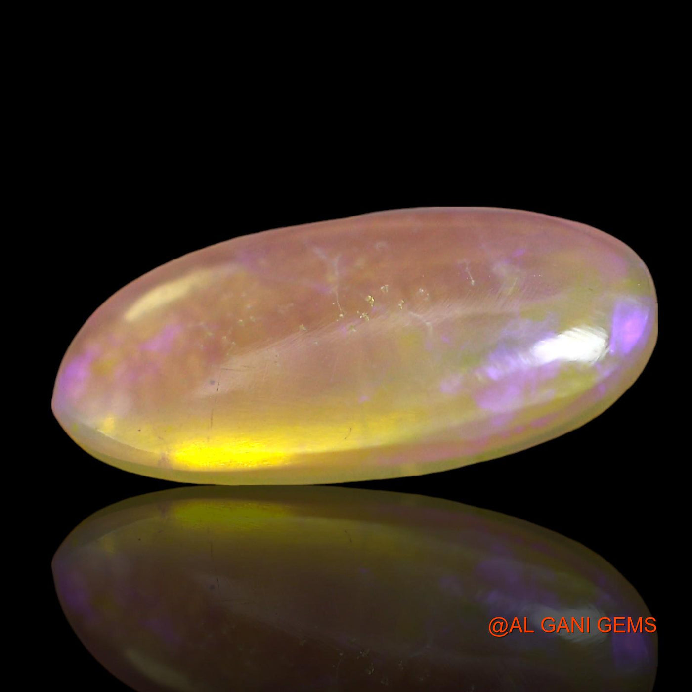 2.00 Cts Unheated Australian Fire Opal Loose Gemstone Oval Cabochon Natural 15x9x2 mm AD-713