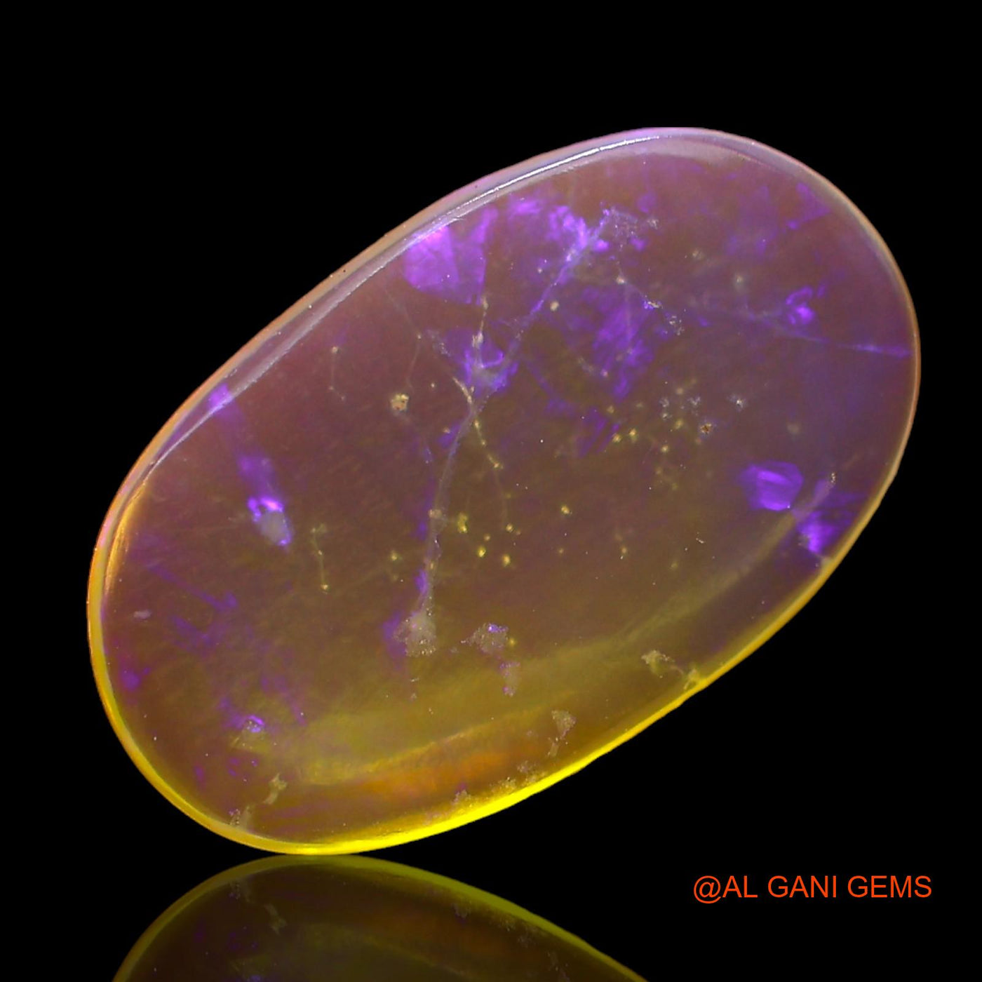 2.00 Cts Unheated Australian Fire Opal Loose Gemstone Oval Cabochon Natural 15x9x2 mm AD-713