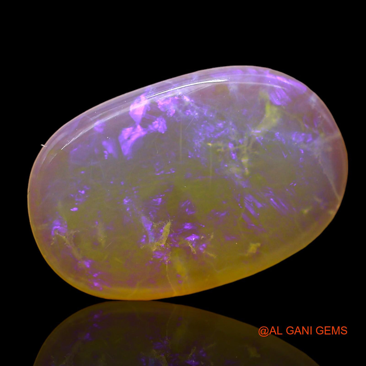 2.00 Cts Natural Australian Fire Opal Loose Gemstone Oval Cabochon 14x9x2 mm AD-714
