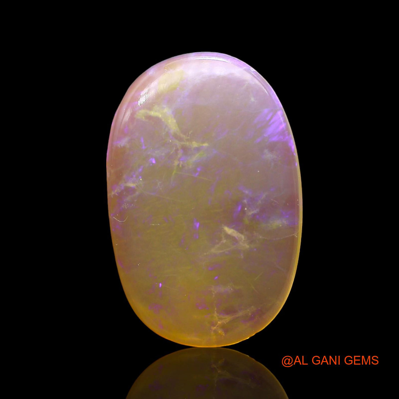 2.00 Cts Natural Australian Fire Opal Loose Gemstone Oval Cabochon 14x9x2 mm AD-714