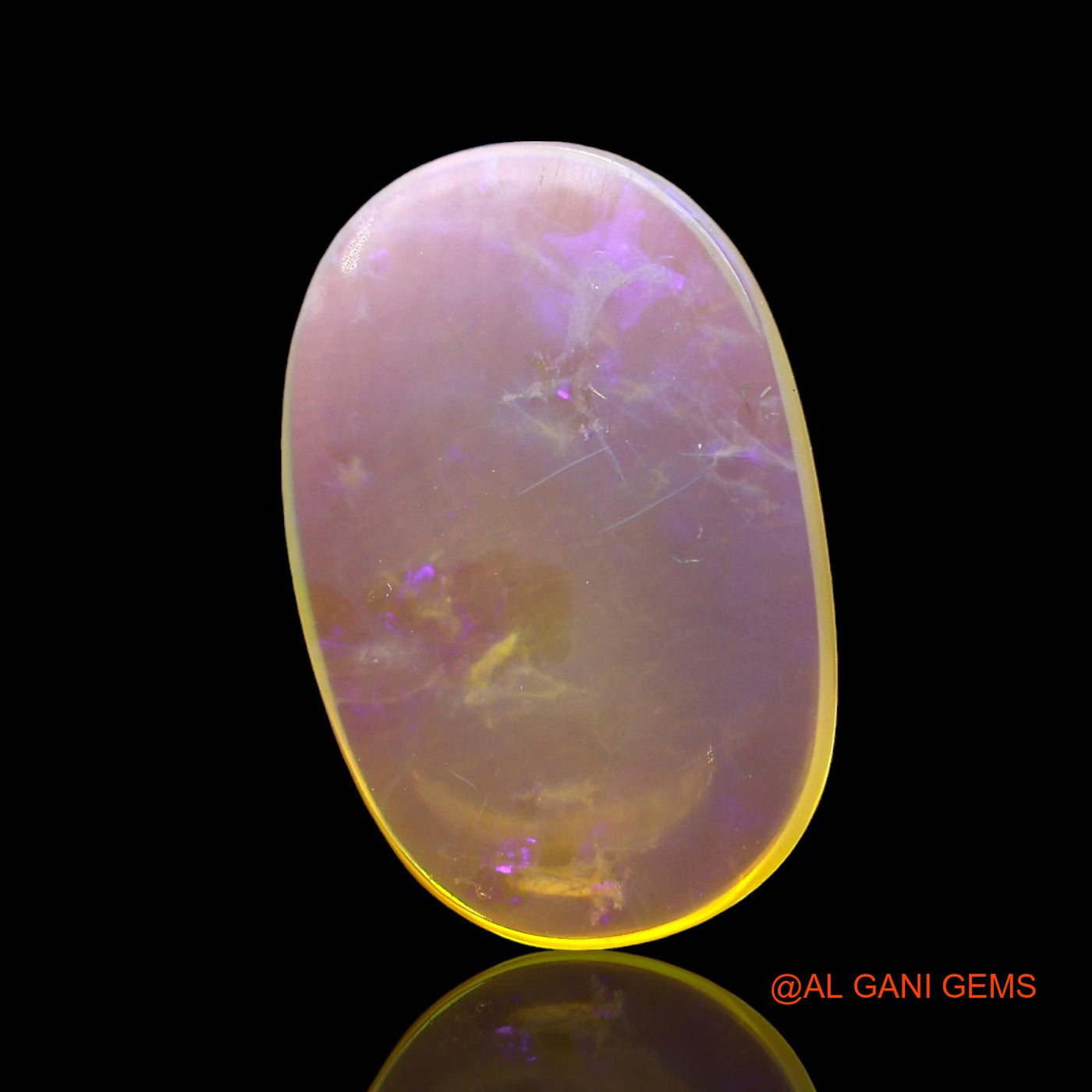 2.00 Cts Natural Australian Fire Opal Loose Gemstone Oval Cabochon 14x9x2 mm AD-714