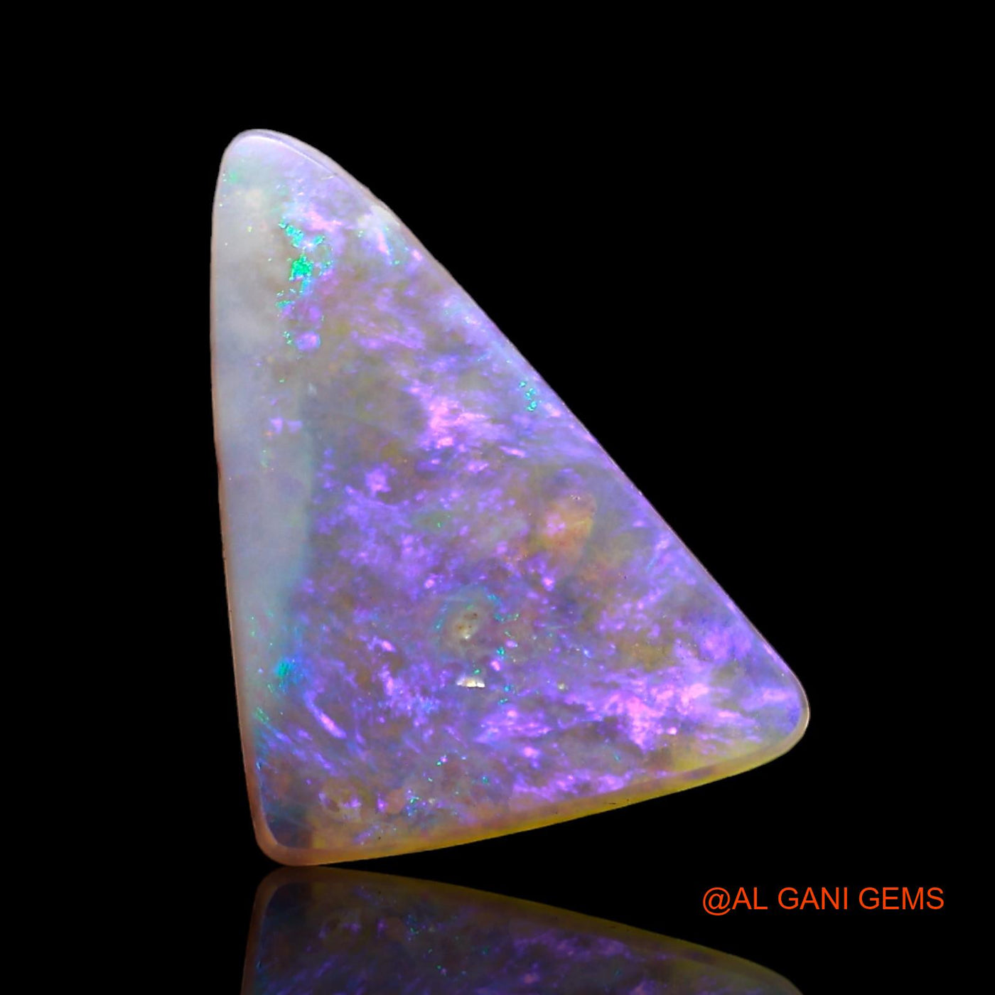 2.00 Cts Natural Australian Fire Opal Trillion Cabochon Loose Gemstone For Jewelry 13x9x2 mm AD-722