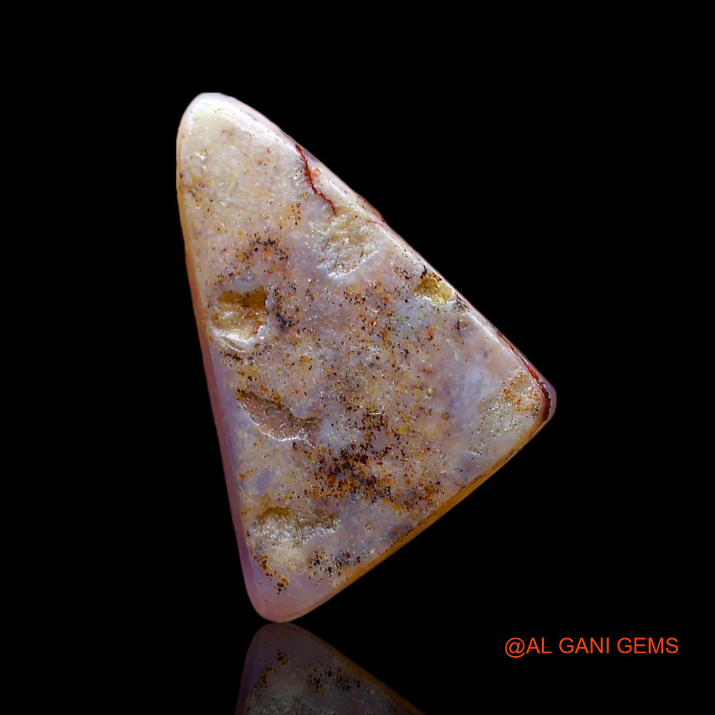 2.00 Cts Natural Australian Fire Opal Trillion Cabochon Loose Gemstone For Jewelry 13x9x2 mm AD-722