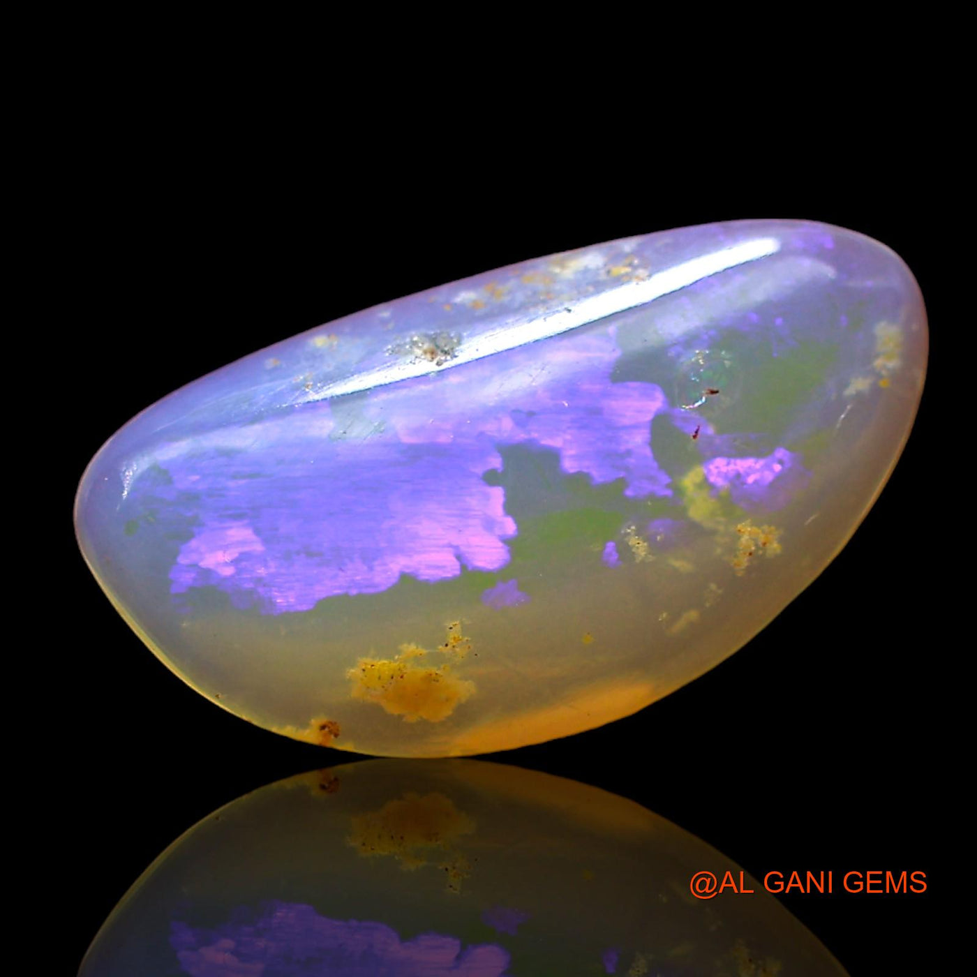 1.00 Cts Natural Australian Fire Opal Loose Gemstone Fancy Cabochon 15x8x2 mm AD-723