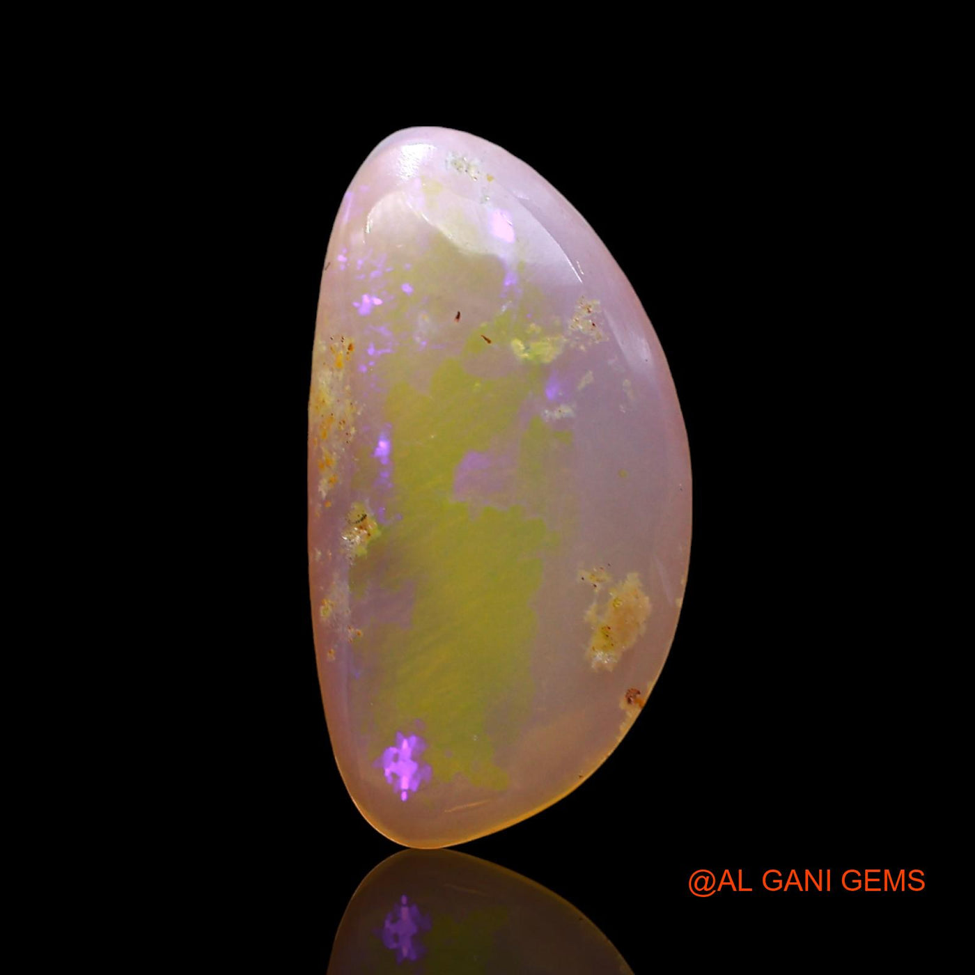 1.00 Cts Natural Australian Fire Opal Loose Gemstone Fancy Cabochon 15x8x2 mm AD-723