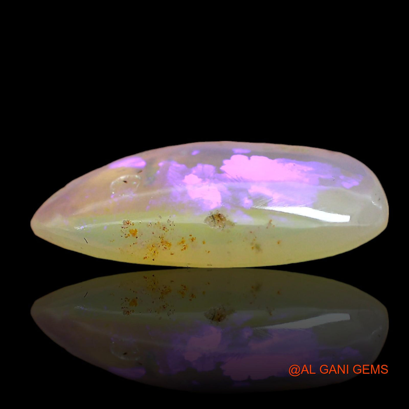1.00 Cts Natural Australian Fire Opal Loose Gemstone Fancy Cabochon 15x8x2 mm AD-723