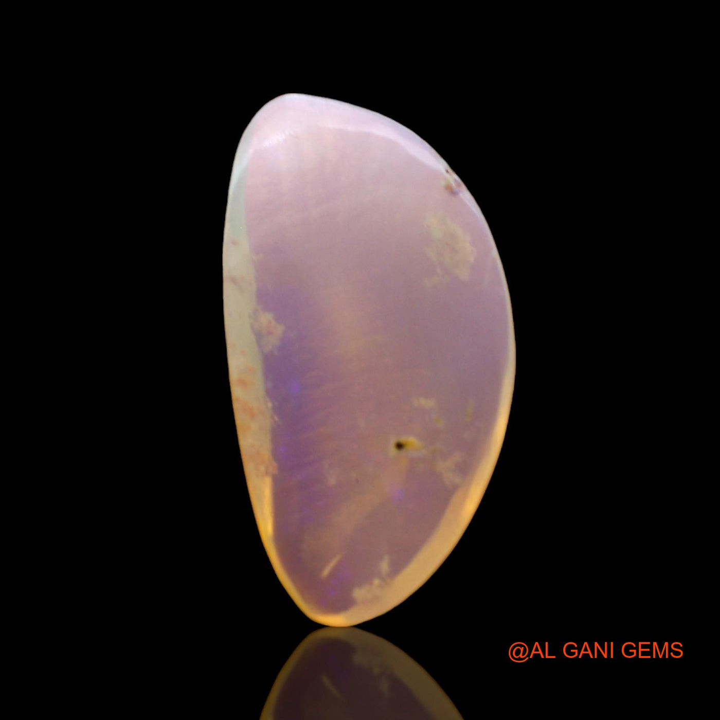 1.00 Cts Natural Australian Fire Opal Loose Gemstone Fancy Cabochon 15x8x2 mm AD-723