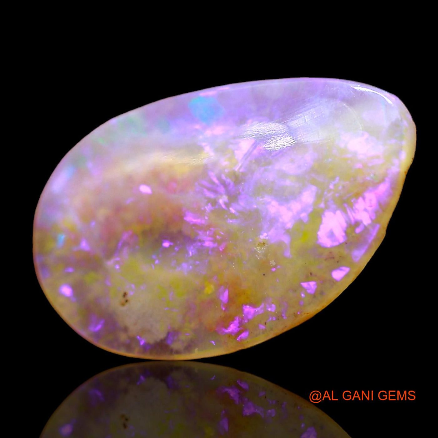 1.00 Cts Natural Australian Fire Opal Loose Gemstone Fancy Cabochon 15x9x2 mm AD-726