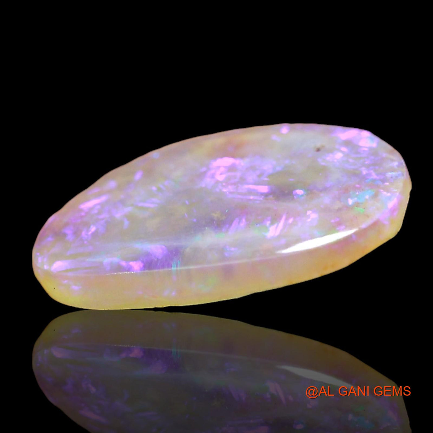 1.00 Cts Natural Australian Fire Opal Loose Gemstone Fancy Cabochon 15x9x2 mm AD-726