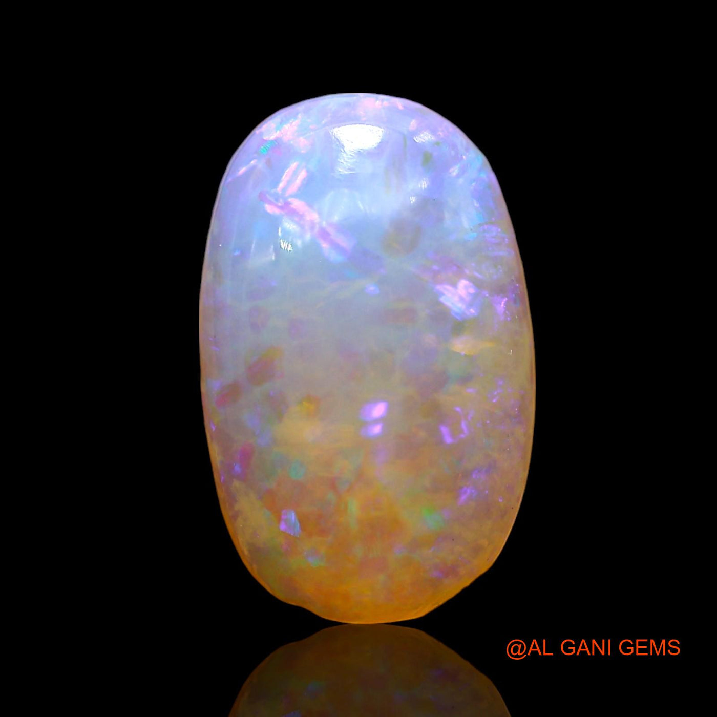 3.00 Cts Natural Australian Fire Opal Oval Cabochon Loose Gemstone For Jewelry 13x8x4 mm AD-728