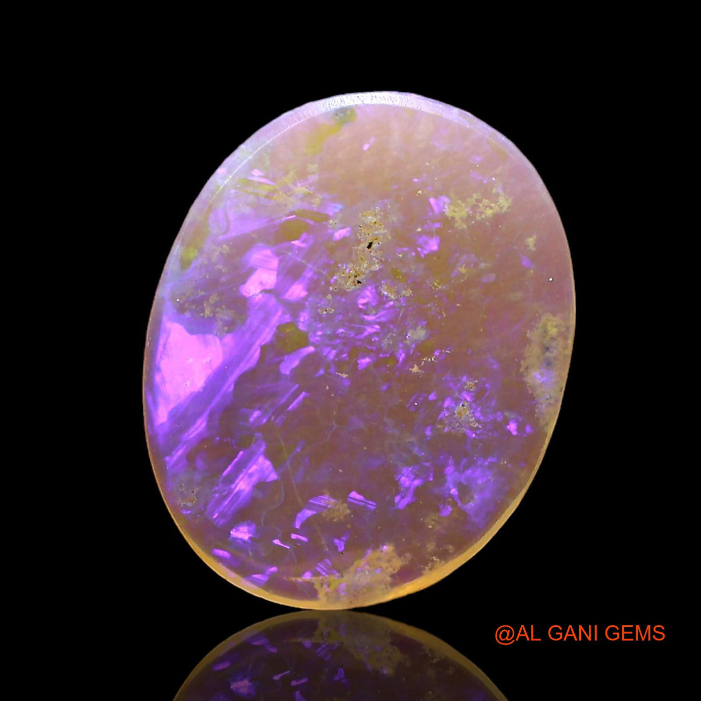 Natural Fire Opal Gemstone 1.00 Cts Loose Oval Cabochon From Australia 13x11x1 mm AD-729