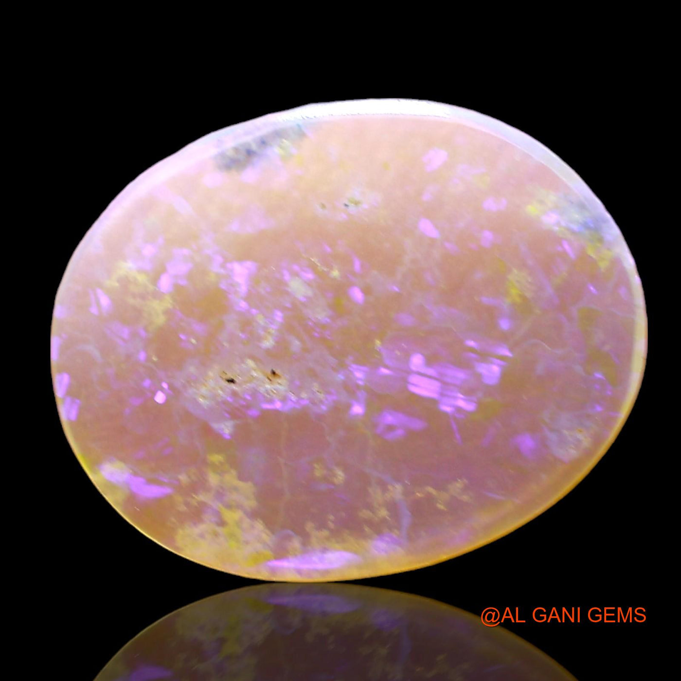Natural Fire Opal Gemstone 1.00 Cts Loose Oval Cabochon From Australia 13x11x1 mm AD-729