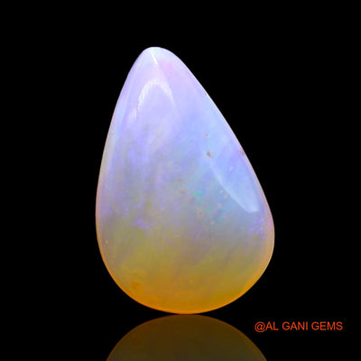 4.00 Cts Natural Australian Fire Opal Loose Gemstone Pear Cabochon 15x9x5 mm AD-731