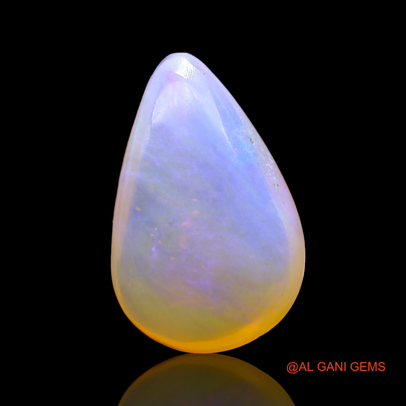 4.00 Cts Natural Australian Fire Opal Loose Gemstone Pear Cabochon 15x9x5 mm AD-731