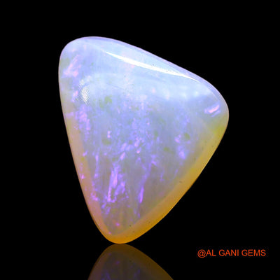 Natural Untreated Fire Opal Loose Gemstone Trillion Cabochon From Australia 3.00 Cts 11x10x4 mm AD-735