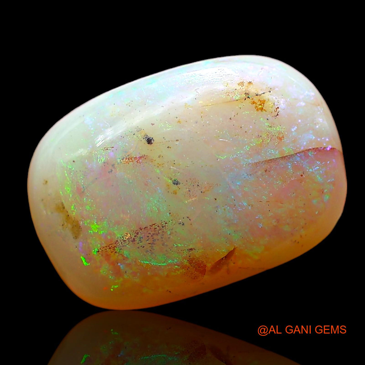 5.00 Cts Natural Australian Fire Opal Loose Gemstone Oval Cabochon 13x9x6 mm AD-737
