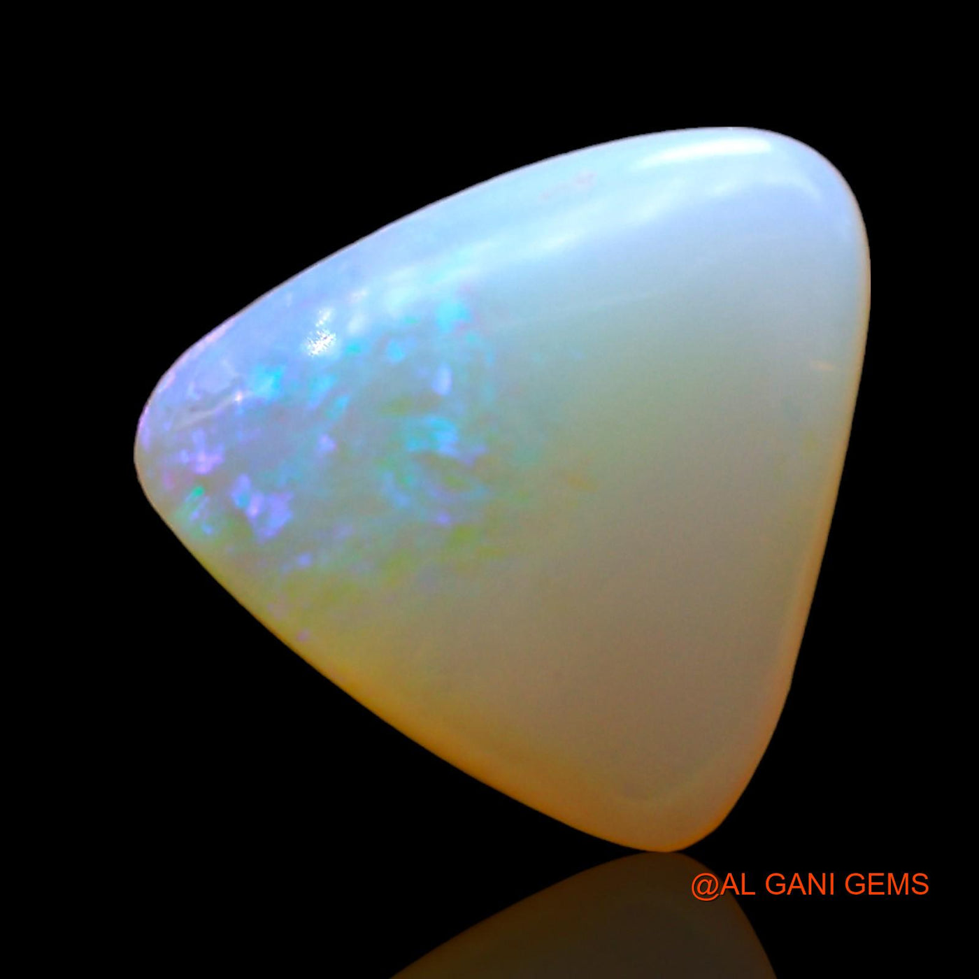 Natural Untreated Fire Opal Loose Gemstone Trillion Cabochon From Australia 3.00 Cts 11x11x4 mm AD-738