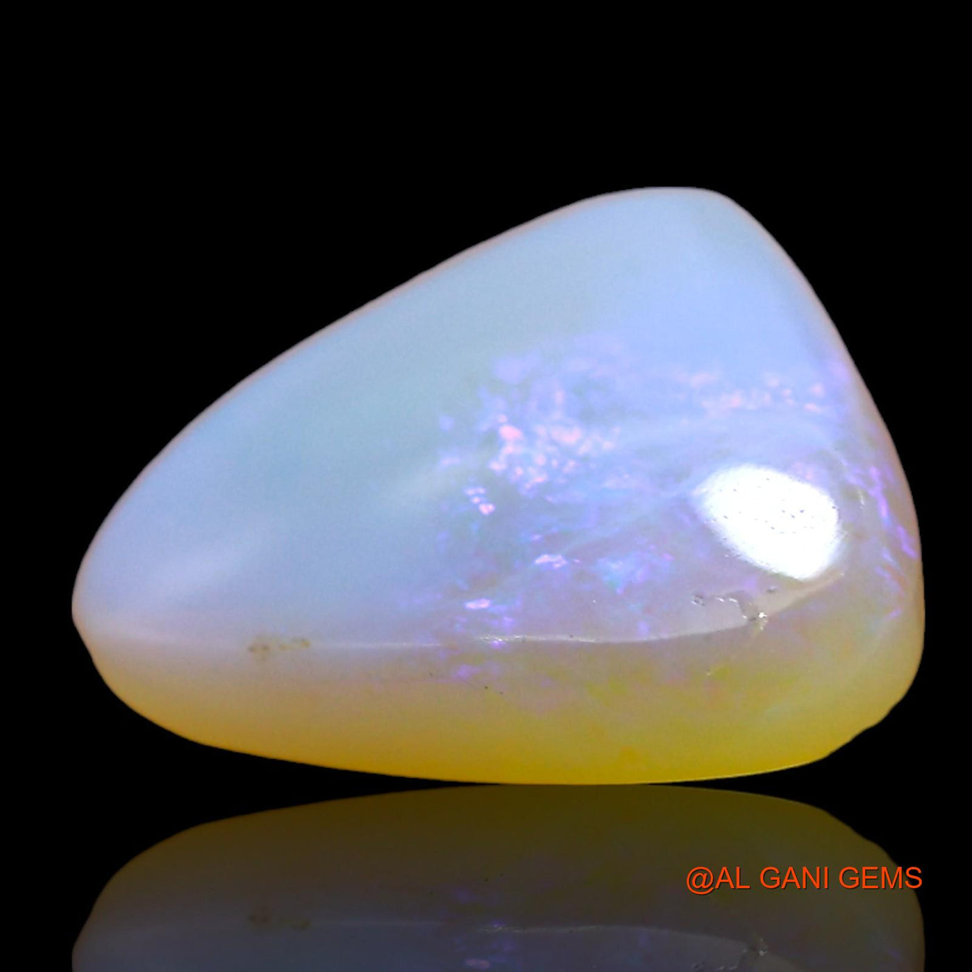 Natural Untreated Fire Opal Loose Gemstone Trillion Cabochon From Australia 3.00 Cts 11x11x4 mm AD-738