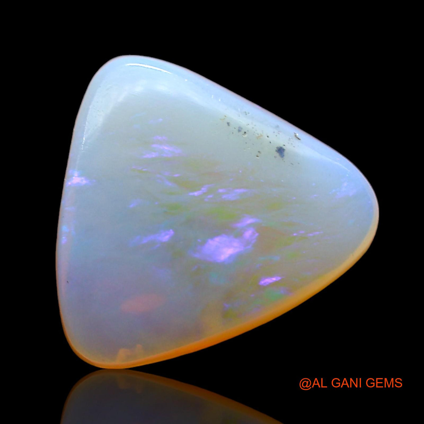 Natural Untreated Fire Opal Loose Gemstone Trillion Cabochon From Australia 3.00 Cts 11x11x4 mm AD-738